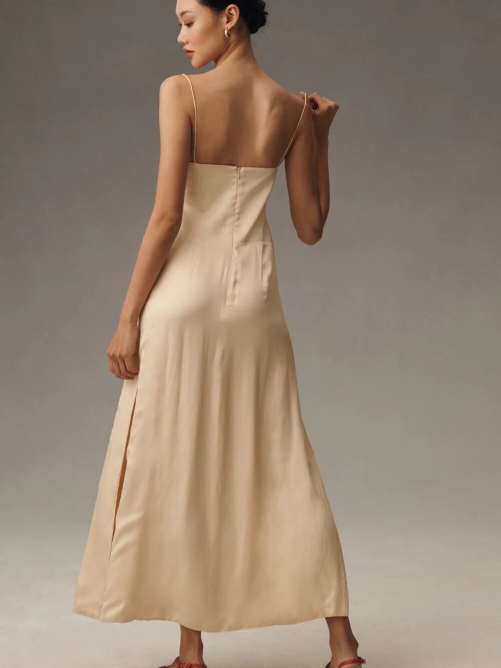 FARM Rio Rose Detailed Sleeveless Satin Maxi Dress Size Small NWT - Picture 4 of 10